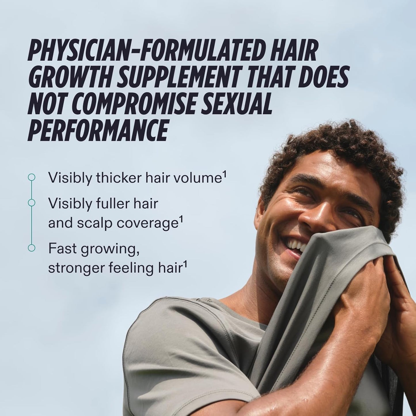 Nutrafol Men's Hair Growth Supplements, Clinically Tested for Visibly Thicker Hair and Scalp Coverage..