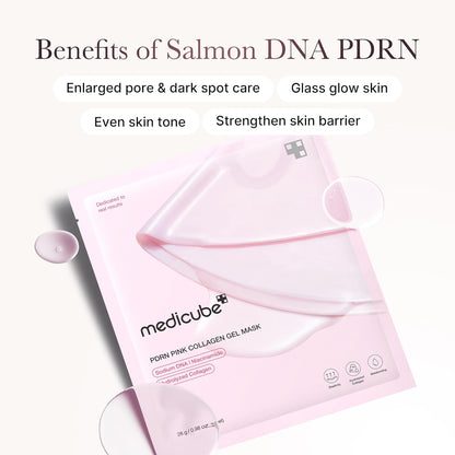 medicube Salmon DNA PDRN pink collagen jelly gel mask | korean skincare, 28g, 1ea