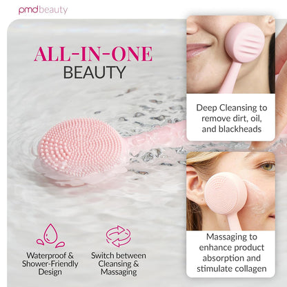 PMD Beauty Clean Facial Cleansing Brush – Waterproof Silicone Face Cleanser