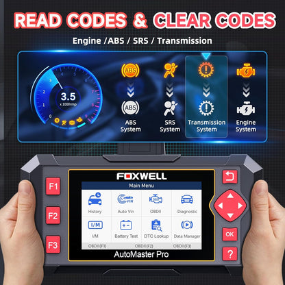 FOXWELL OBD2 Scanner Diagnostic Tool NT604 ABS/SRS/Transmission/Check Engine Code Reader for Cars and Trucks