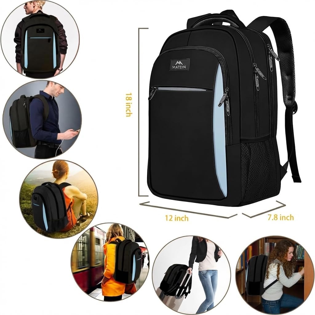 MATEIN Travel Laptop Backpack for Men, Business Anti Theft Slim Sturdy Laptops Backpack