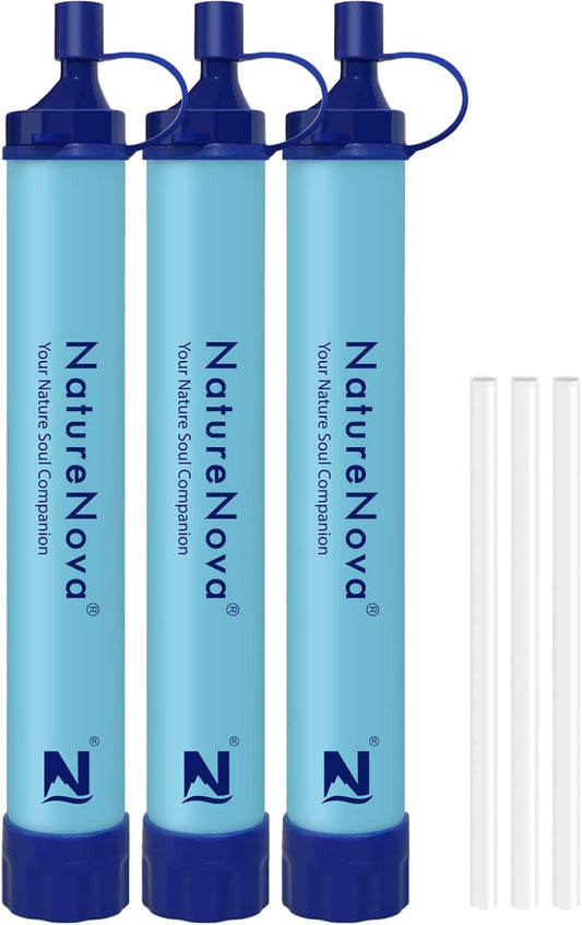 Personal Water Filter Straw Outdoor Portable Filtration Emergency Survival Gear Water Solutions Tactical Gear  (Pack of 3)