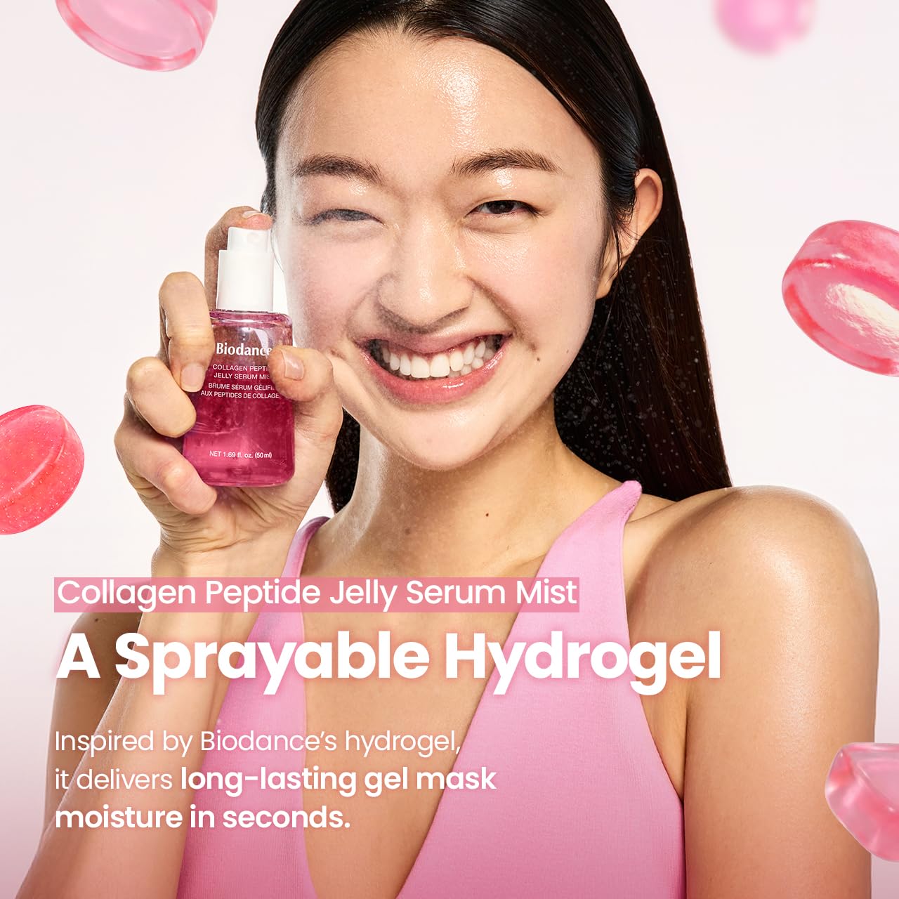 BIODANCE Collagen Peptides Jelly Serum Mist, Hydrating Face Mist, Plumping, Anti-Aging Face Spray..