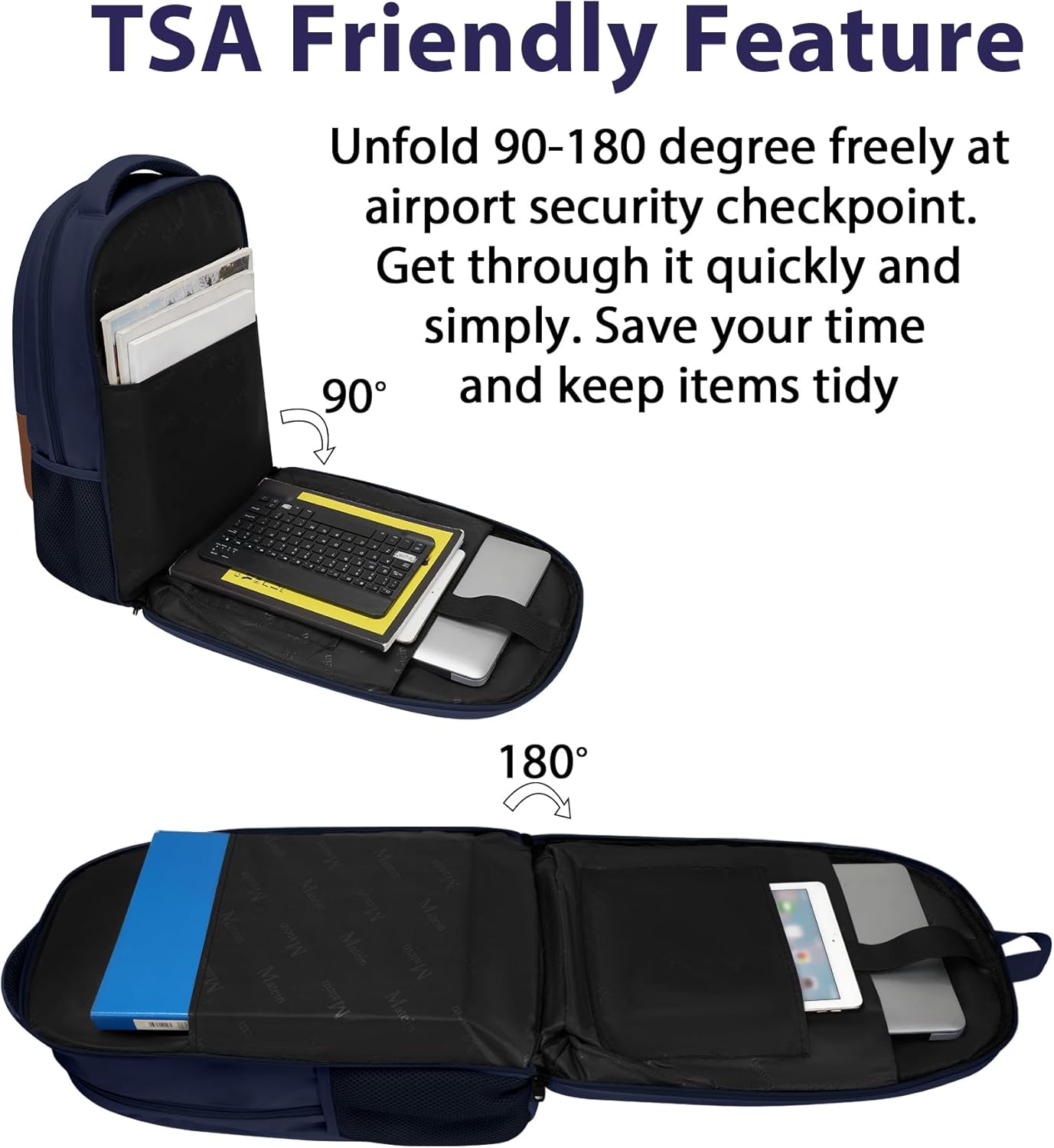 MATEIN Travel Backpack for Men with Anti Theft Pocket, TSA Friendly Carry On 17.3 Inch Laptop  Backpack , for Men