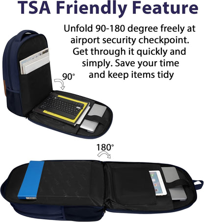 MATEIN Travel Backpack for Men with Anti Theft Pocket, TSA Friendly Carry On 17.3 Inch Laptop  Backpack , for Men