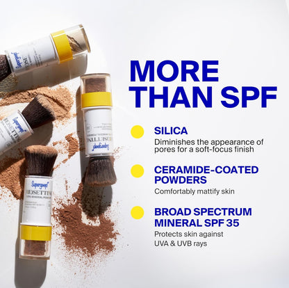 Supergoop! (Re) setting Face Powder SPF 35 - Broad Spectrum Mineral Sunscreen - 0.15 oz | Color - Translucent