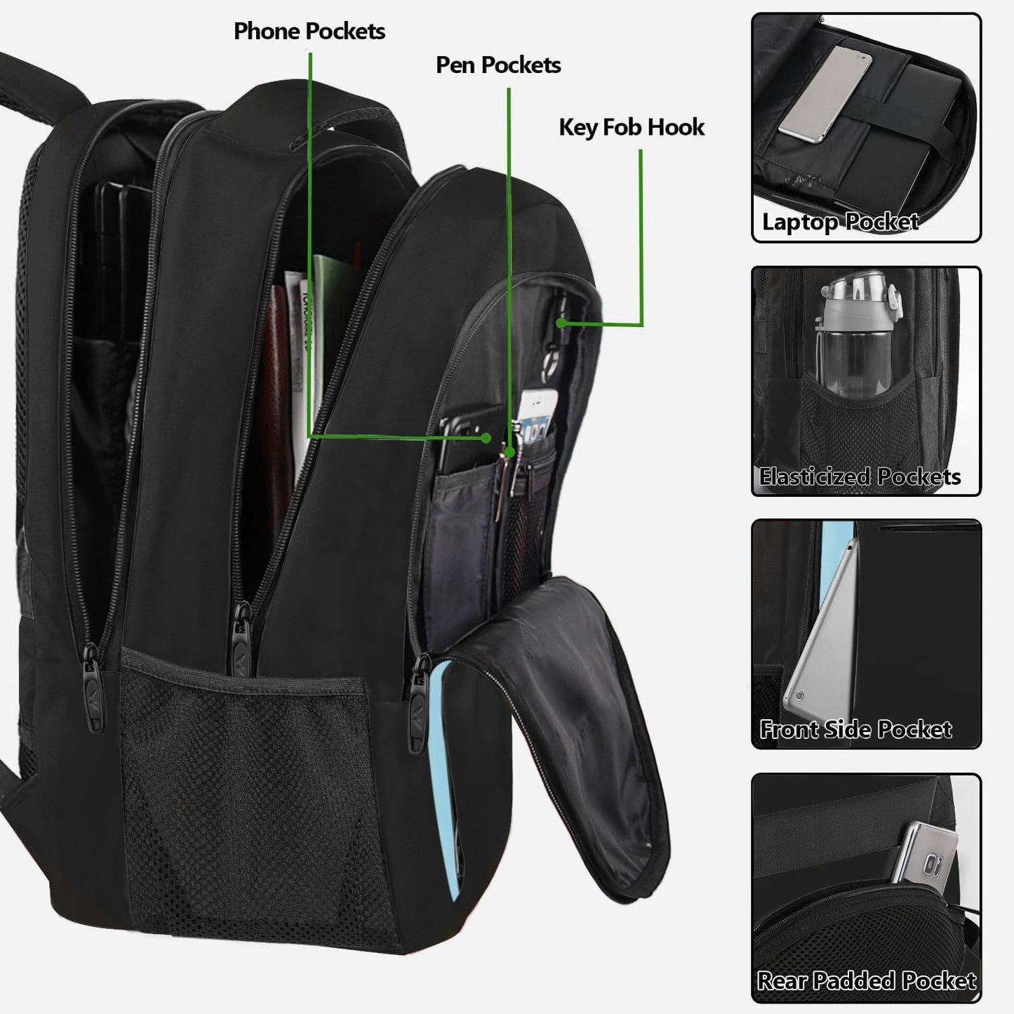 MATEIN Travel Laptop Backpack for Men, Business Anti Theft Slim Sturdy Laptops Backpack