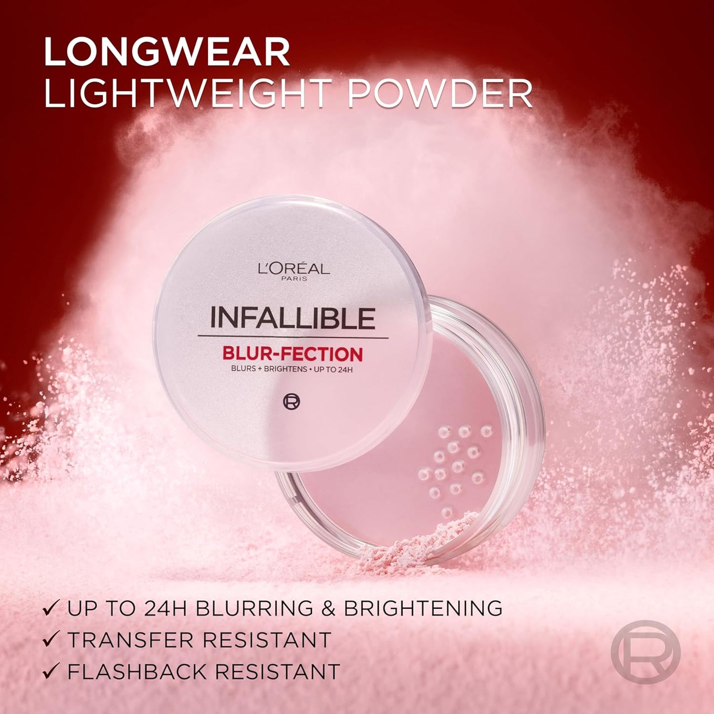 L'Oreal Paris Infallible Blur-fection Longwear Loose Setting Powder, Blurring Face Powder With Up to 24HRs of Wear..