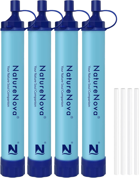 Personal Water Filter Straw Outdoor Portable Filtration Emergency Survival Gear Water Solutions Tactical Gear  (Pack of 4)