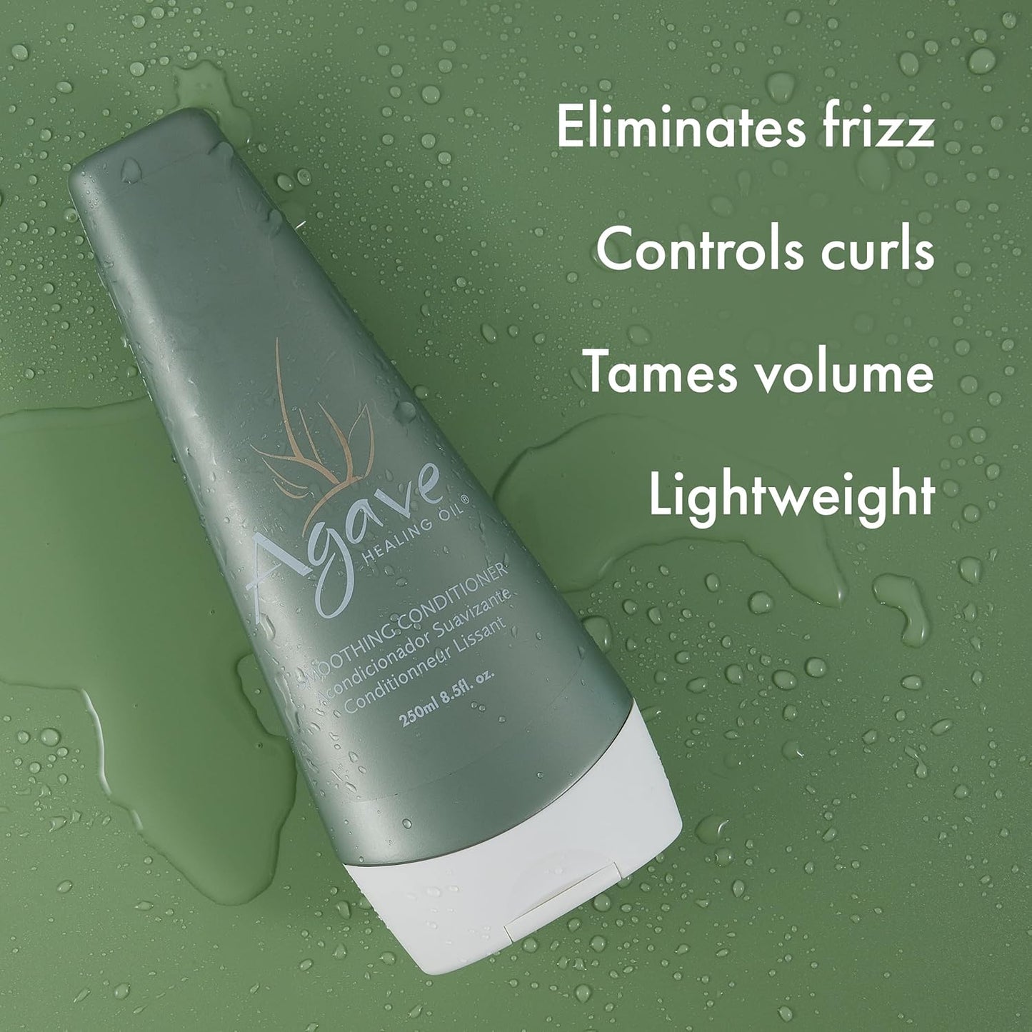 Agave Smoothing Conditioner for Moisture and Frizz Control, 8.5 Fl Oz | Lightweight Hydration, Detangles Hair..