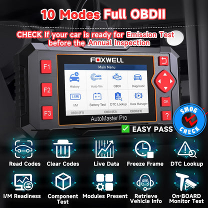 FOXWELL OBD2 Scanner Diagnostic Tool NT604 ABS/SRS/Transmission/Check Engine Code Reader for Cars and Trucks