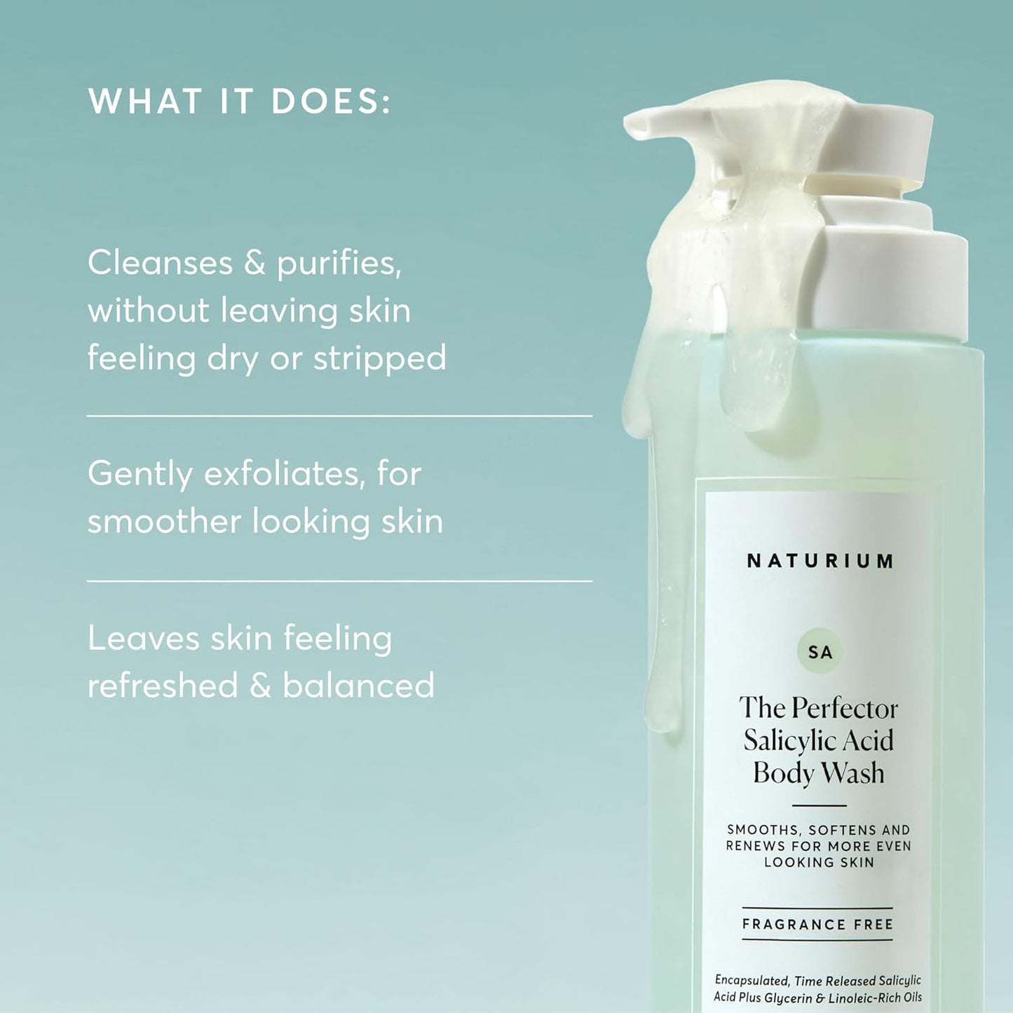 Naturium The Perfector Salicylic Acid Exfoliating Body Wash, 16.9 oz (Pack of 1), Style- The Perfector