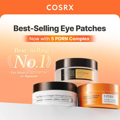 COSRX 5-PDRN Complex Collagen Gel Eye Patches for the look of Dark Circles and Uneven tone, Radiance Care for Tired Under..