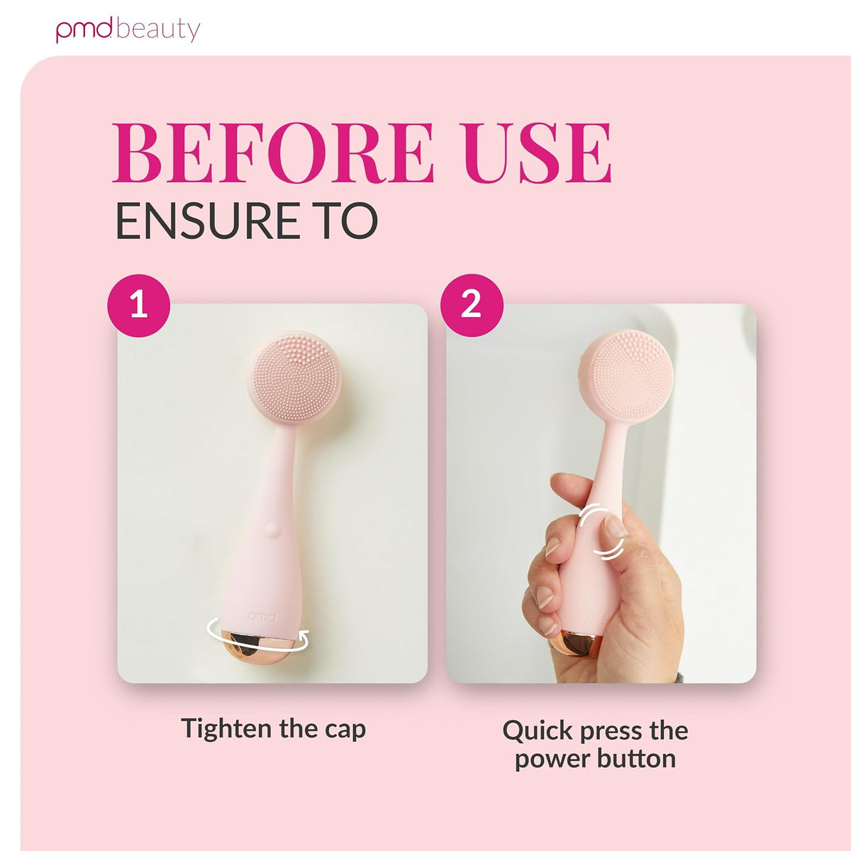 PMD Beauty Clean Facial Cleansing Brush – Waterproof Silicone Face Cleanser