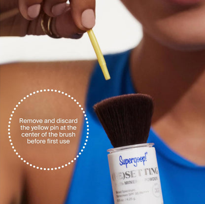 Supergoop! (Re) setting Face Powder SPF 35 - Broad Spectrum Mineral Sunscreen - 0.15 oz | Color - Translucent