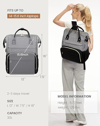LOVEVOOK Laptop Backpack Purse for Women Travel Business Computer Work Bag..