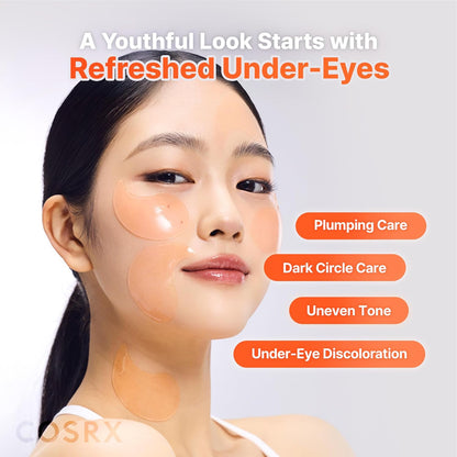 COSRX 5-PDRN Complex Collagen Gel Eye Patches for the look of Dark Circles and Uneven tone, Radiance Care for Tired Under..