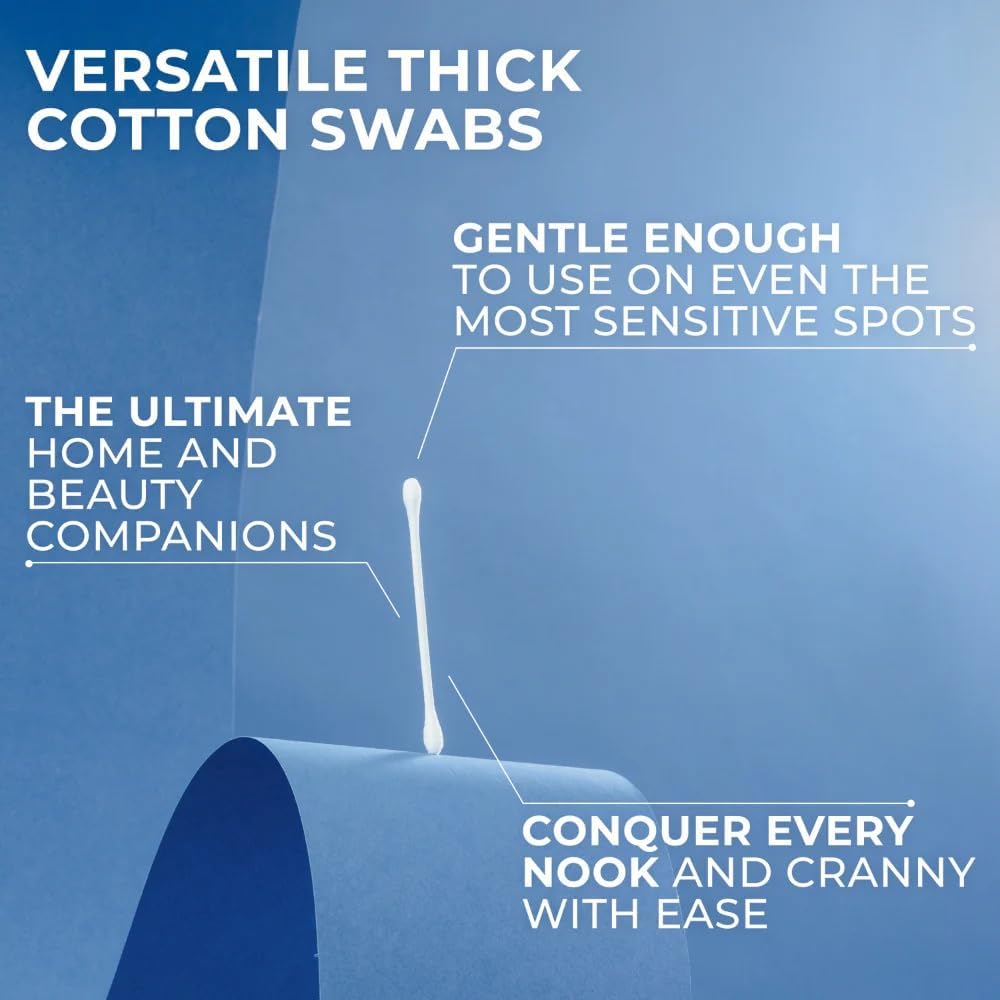 Q-tips Cotton Swabs 300 Count Vanity Tub + Super Jumbo Cotton Balls 100 Count for Home, First Aid and Beauty, Natural