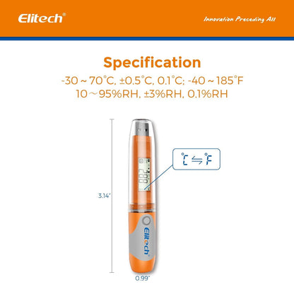 Elitch RC-51H USB Temperature Data Logger Reusable Digital Recorder Medical Refrigerator Thermometer Programmable Monitor..