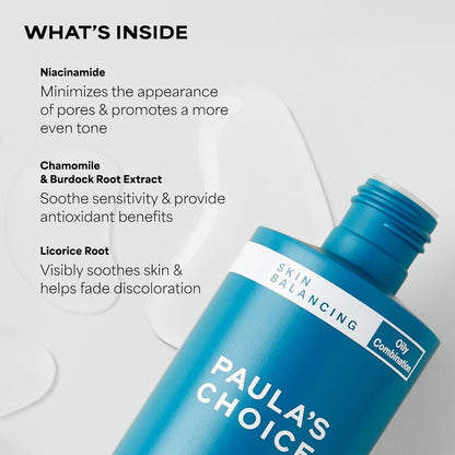 Paula's Choice SKIN BALANCING Pore-Reducing Face Toner with Niacinamide, for Oily Skin & Combination..