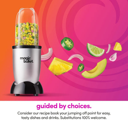 magic bullet® Personal Blender, 22 oz Cup, 250 Watt, Silver, MBR-1101