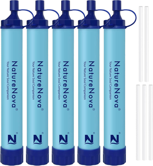 Personal Water Filter Straw Outdoor Portable Filtration Emergency Survival Gear Water Solutions Tactical Gear  (Pack of 5)