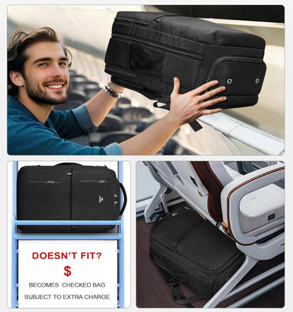MATEIN Travel Laptop Backpack, Flight Approved Carry on Backpack, 15.6 inch Laptop,  Black