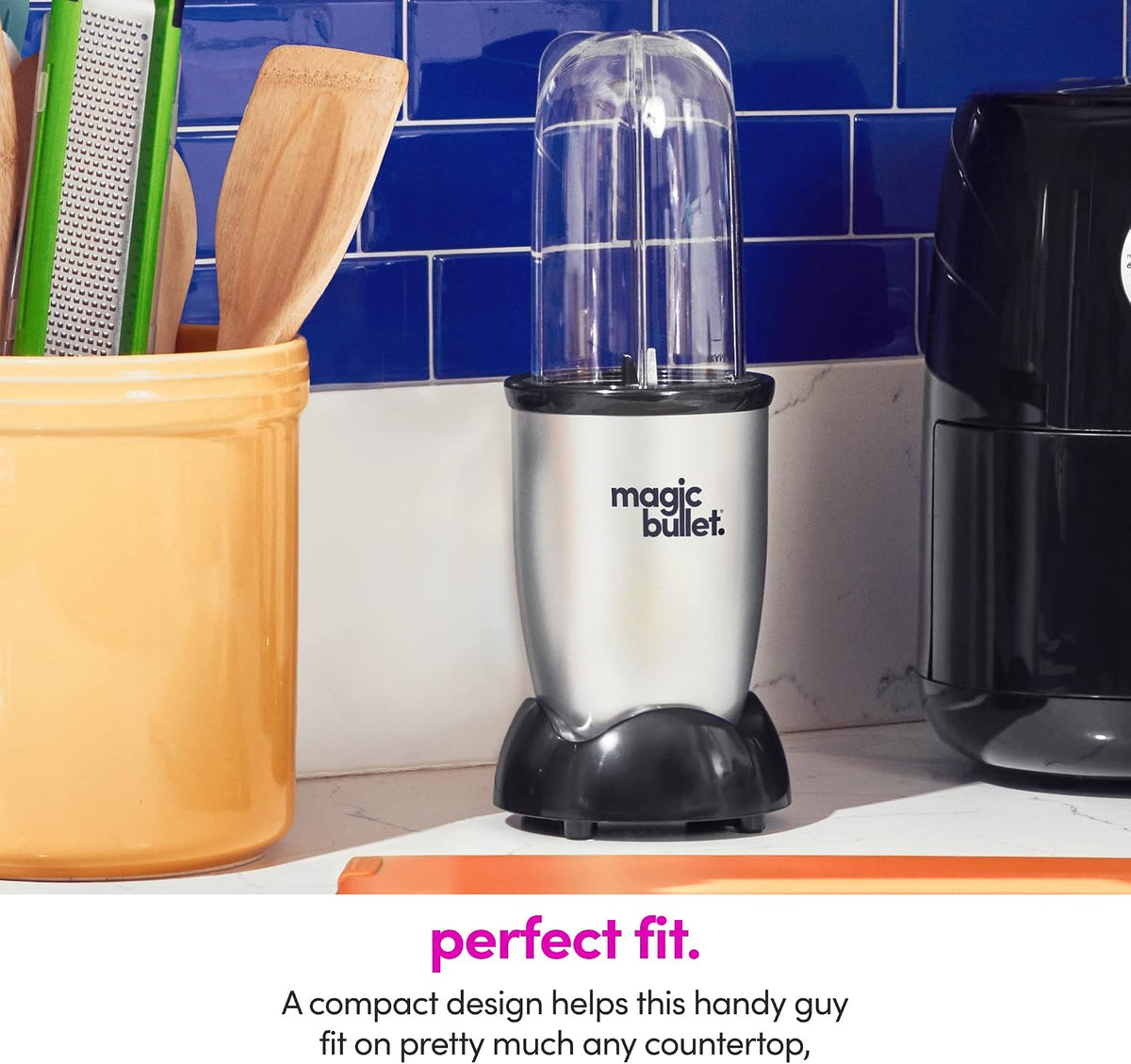 magic bullet® Personal Blender, 22 oz Cup, 250 Watt, Silver, MBR-1101