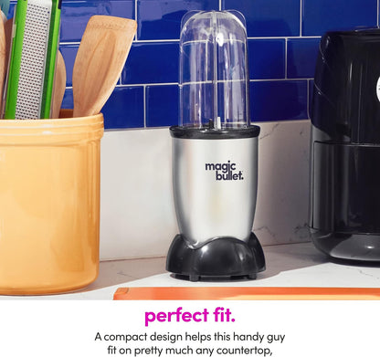 magic bullet® Personal Blender, 22 oz Cup, 250 Watt, Silver, MBR-1101