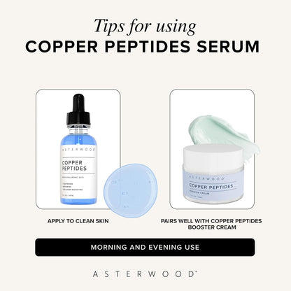 Asterwood Copper Peptides Serum for Face - with GHK-Cu Peptide and Hyaluronic Acid