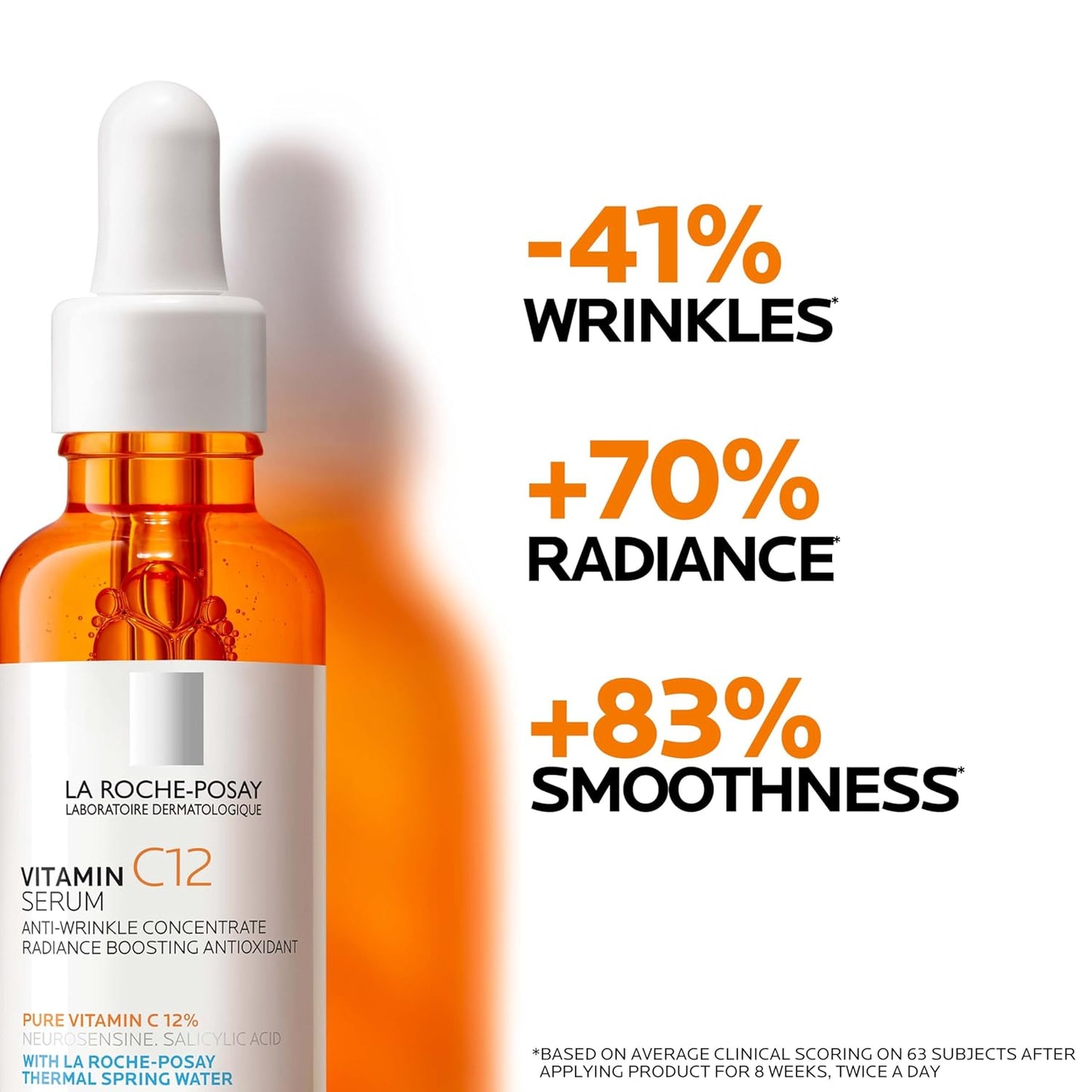 La Roche-Posay Pure Vitamin C Serum For Face With Hyaluronic Acid &amp; Salicylic Acid, Hydrating & Brightening Serum..
