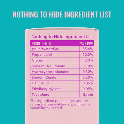 Good Molecules Hyaluronic Acid Serum - 1% Hyaluronic Acid Ultra hydrating Serum Facial Moisturizer for Plumper Skin..