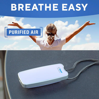 AirTamer A310W Wearable Personal Air Purifier, Rechargeable, White