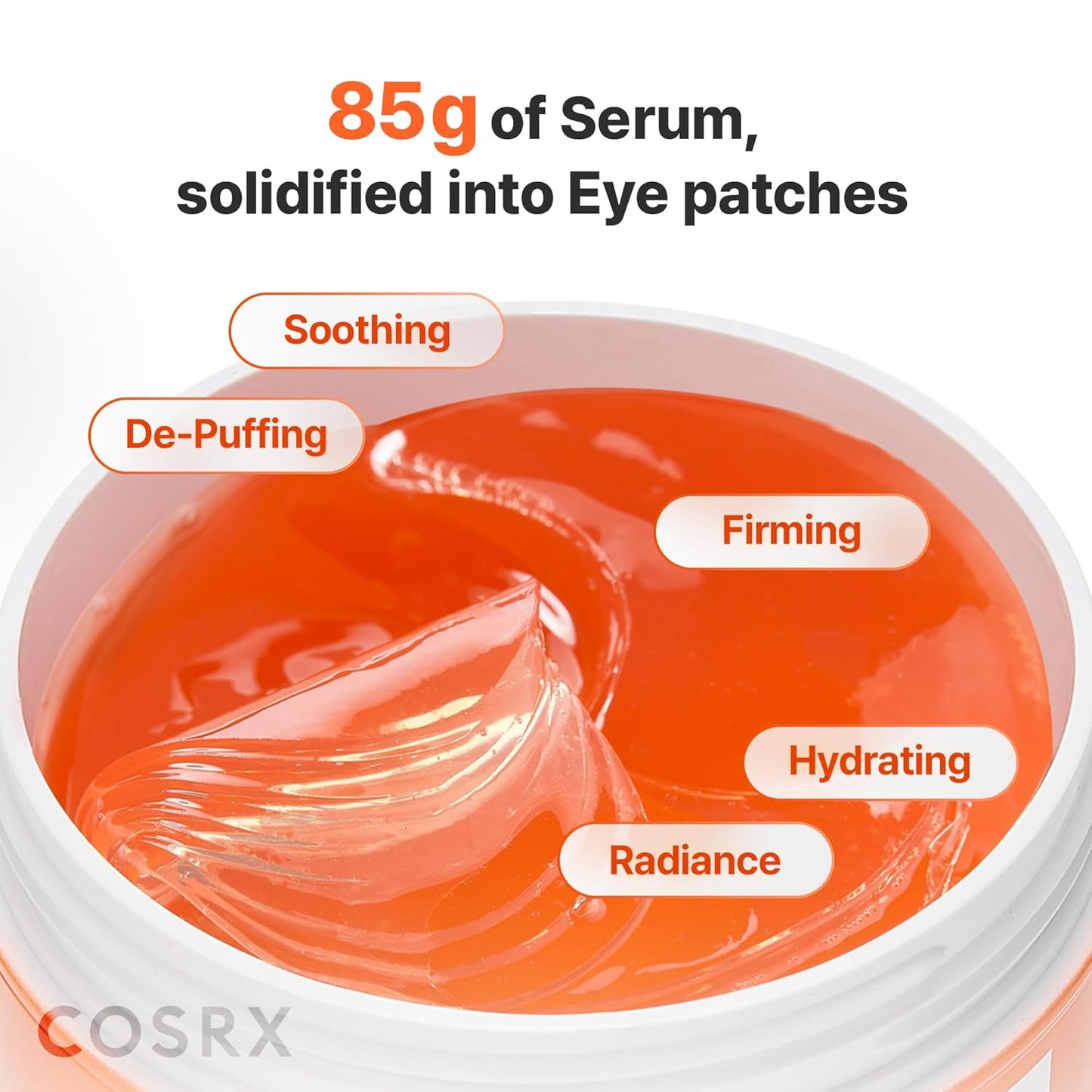 COSRX 5-PDRN Complex Collagen Gel Eye Patches for the look of Dark Circles and Uneven tone, Radiance Care for Tired Under..