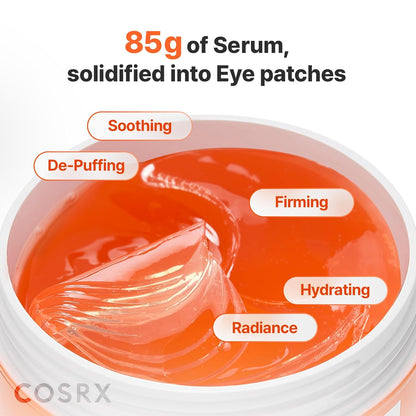 COSRX 5-PDRN Complex Collagen Gel Eye Patches for the look of Dark Circles and Uneven tone, Radiance Care for Tired Under..