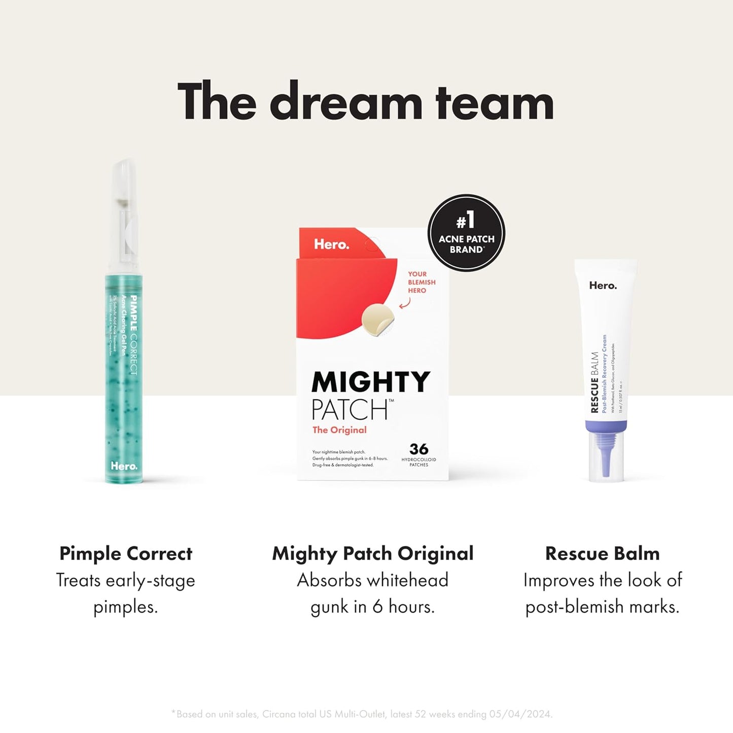 Mighty Patch Original from Hero Cosmetics - Hydrocolloid Acne Pimple Patch for Zits and Blemishes..