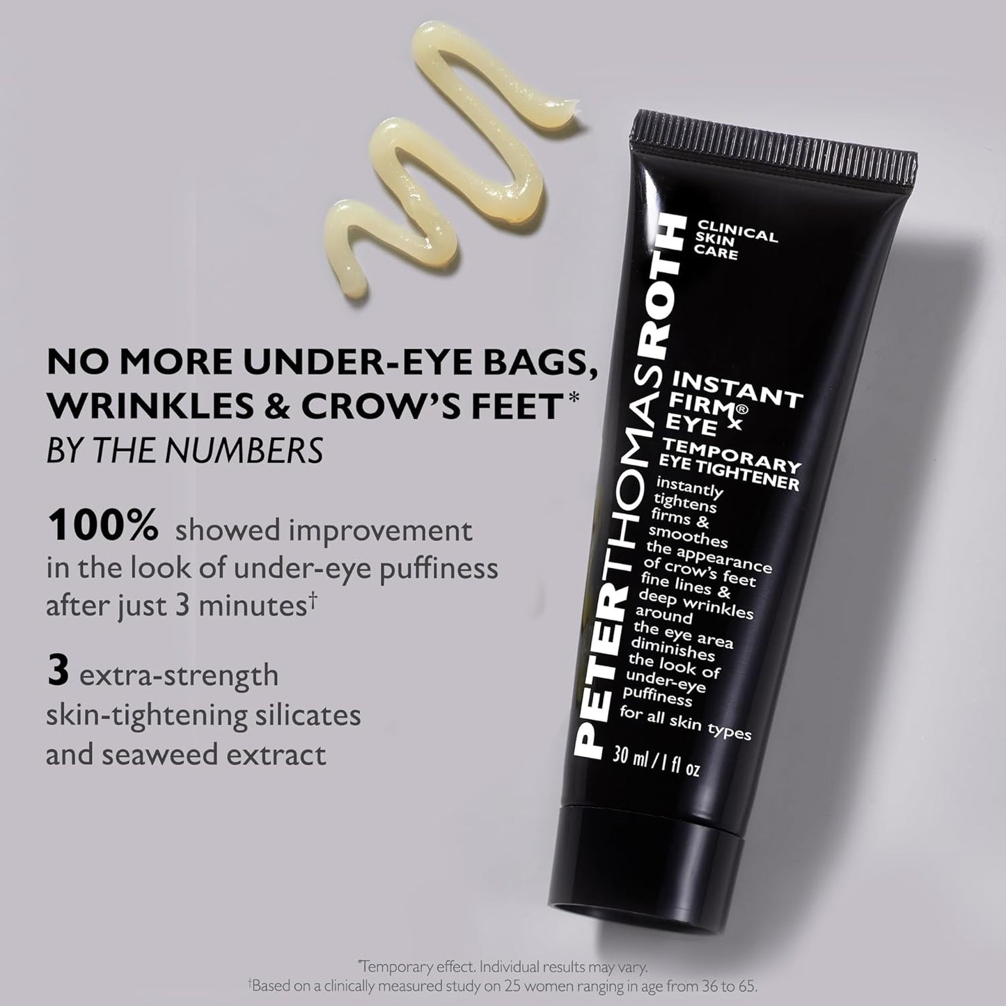 Peter Thomas Roth Instant FIRMx Eye Temporary Eye Tightener, Smooth and Tighten the Look of Crow's Feet, Fine Lines, Deep Wrinkles and Puffiness
