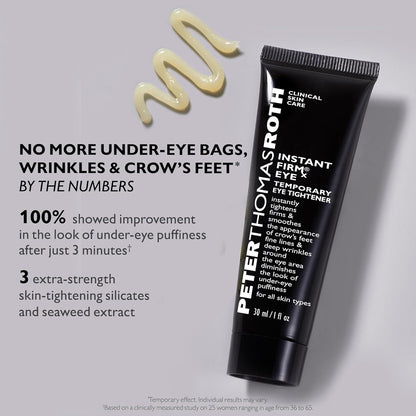 Peter Thomas Roth Instant FIRMx Eye Temporary Eye Tightener, Smooth and Tighten the Look of Crow's Feet, Fine Lines, Deep Wrinkles and Puffiness