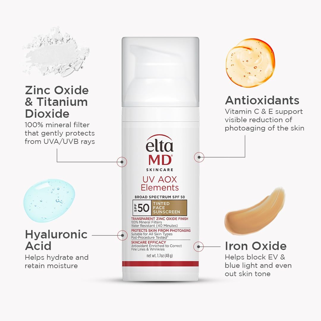 UV AOX Elements Tinted Mineral Face Sunscreen Lotion