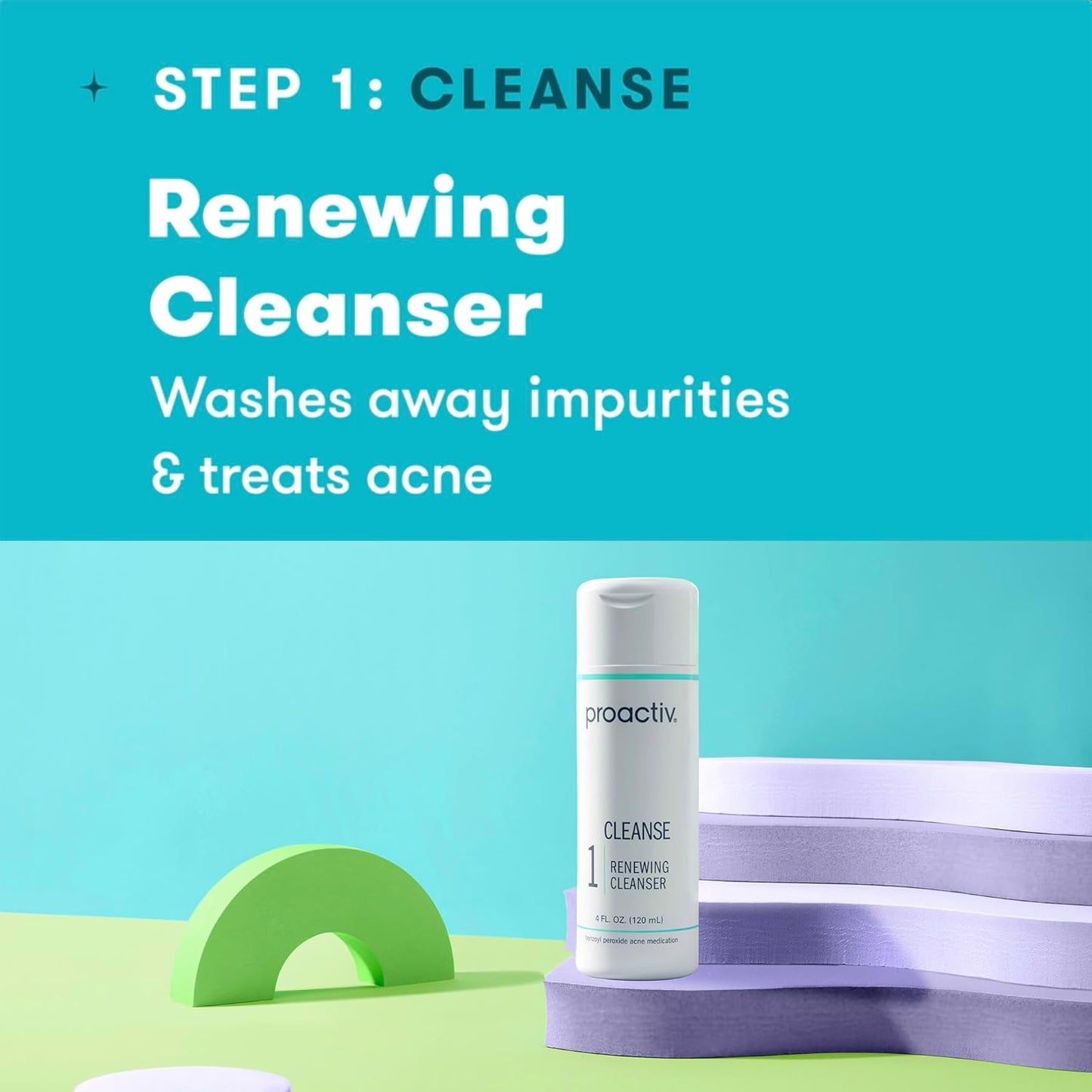 Proactiv 3 Step Acne Treatment - Benzoyl Peroxide Face Wash -  60 Day Complete Acne Skin Care Kit