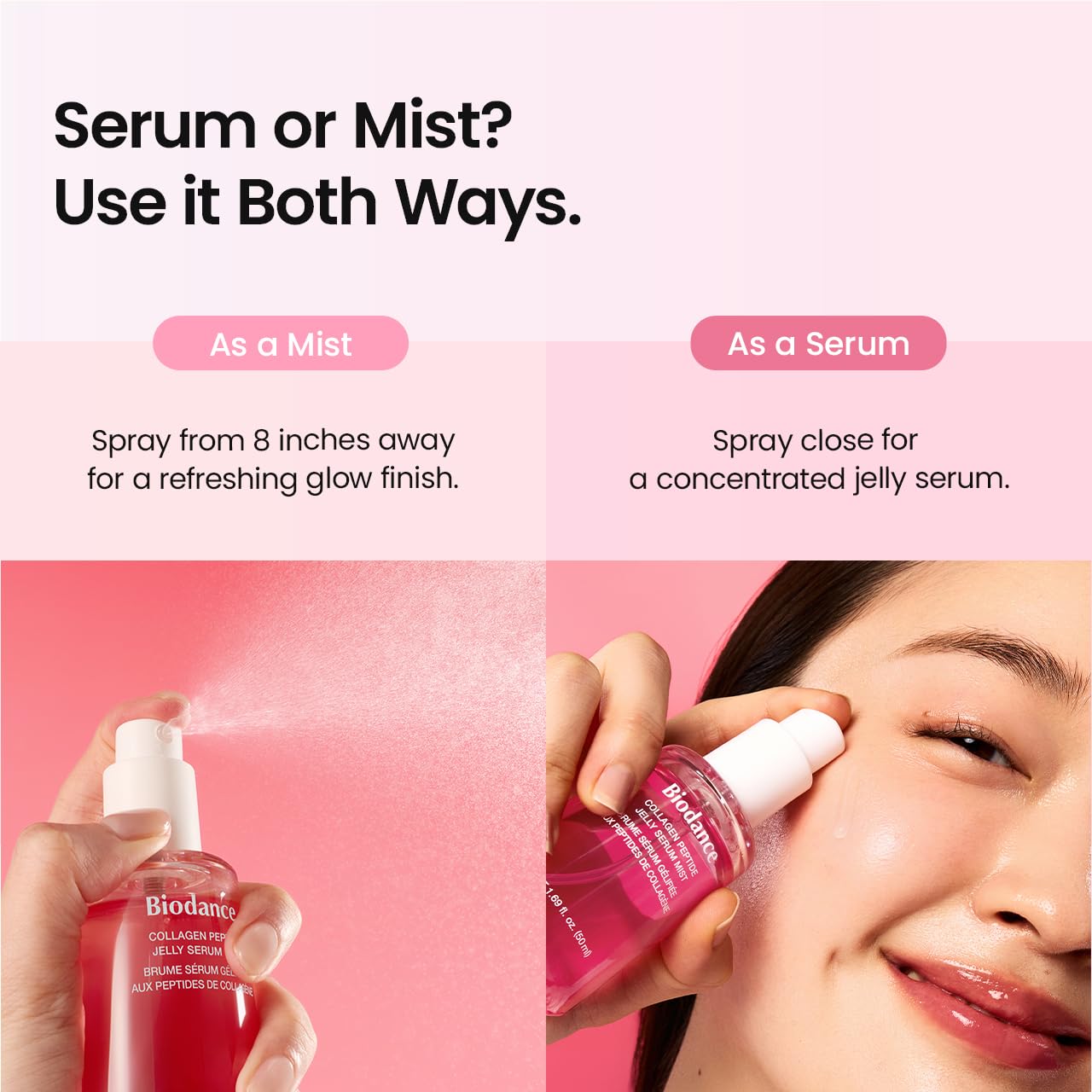 BIODANCE Collagen Peptides Jelly Serum Mist, Hydrating Face Mist, Plumping, Anti-Aging Face Spray..