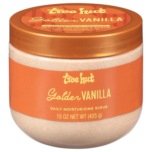 Tree Hut Golden Vanilla Daily Moisturizing Scrub, Gentle Exfoliating, Hydrating &amp; Nourishing Whipped Body Scrub with Shea Butter..