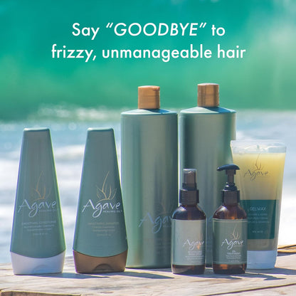 Agave Smoothing Conditioner for Moisture and Frizz Control, 8.5 Fl Oz | Lightweight Hydration, Detangles Hair..
