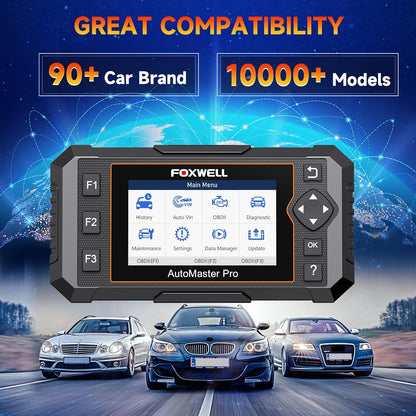 Upgrade of NT604, 2026 FOXWELL NT614 Elite OBD2 Scanner with 5 Resets (ABS Bleeding, EPB, Oil, SAS, Throttle)..