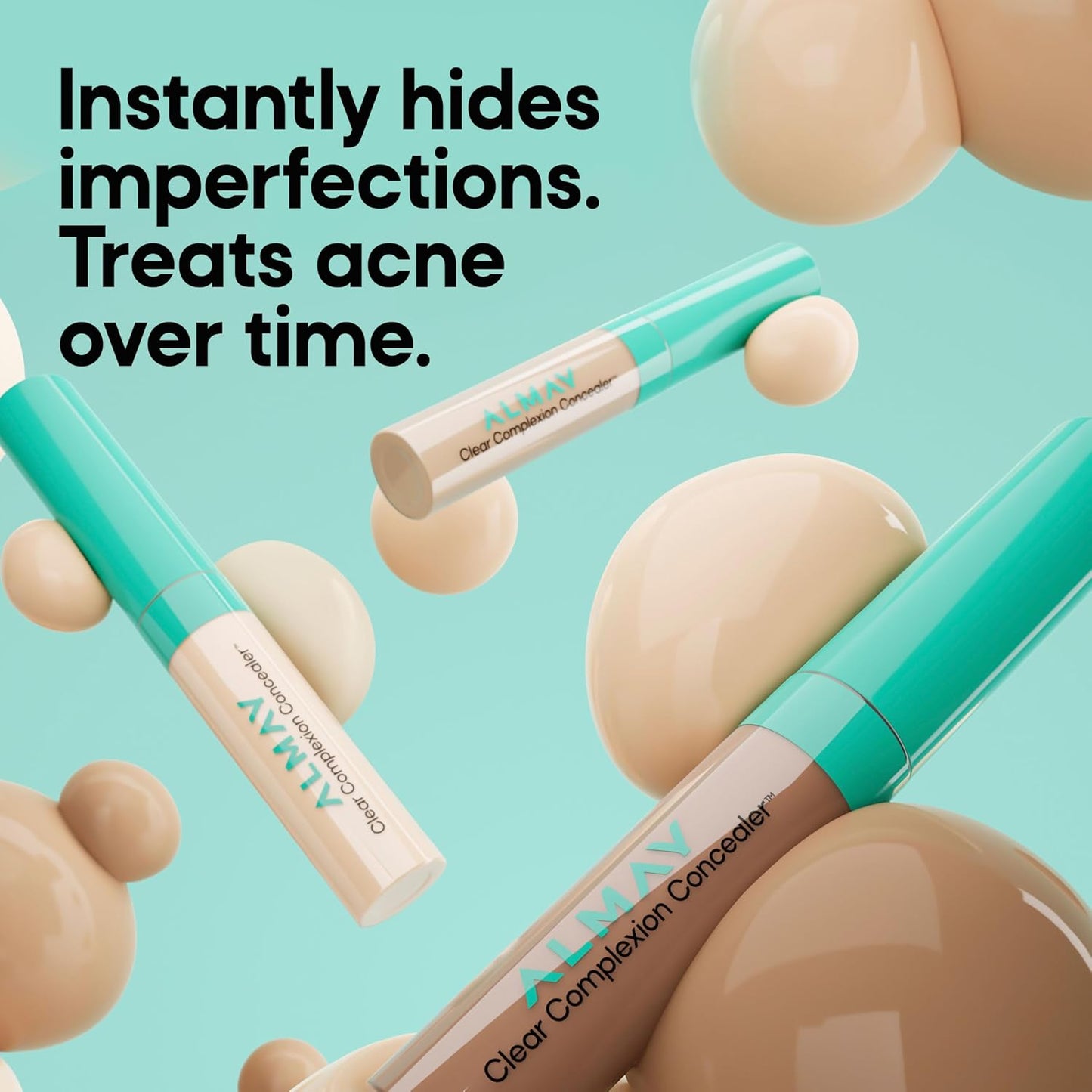 Almay Clear Complexion Concealer, 200, 0.3 fl oz | Full-coverage concealer treats acne and visibly evens skin tone over time..