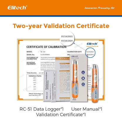 Elitch RC-51H USB Temperature Data Logger Reusable Digital Recorder Medical Refrigerator Thermometer Programmable Monitor..
