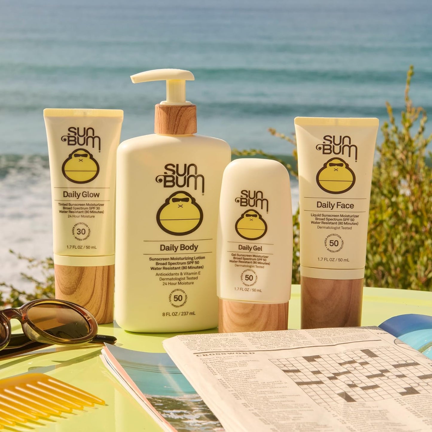 Sun Bum Daily SPF 30 Glow Sunscreen Face Lotion - Moisturizing Facial Sunscreen - Tinted - Dewy Finish..