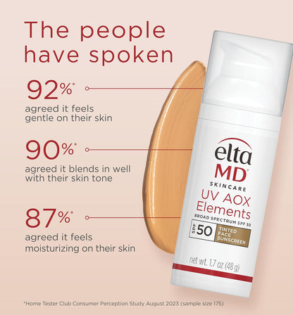 UV AOX Elements Tinted Mineral Face Sunscreen Lotion