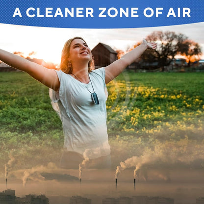 AirTamer A310W Wearable Personal Air Purifier, Rechargeable, White