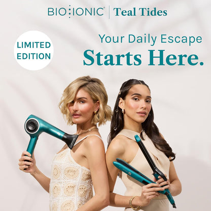 Bio Ionic 10X Styling Iron, Hair Straightener with 1" Sonic Vibrating Plates, Flat Iron with Ion Generating Mineral Complex..